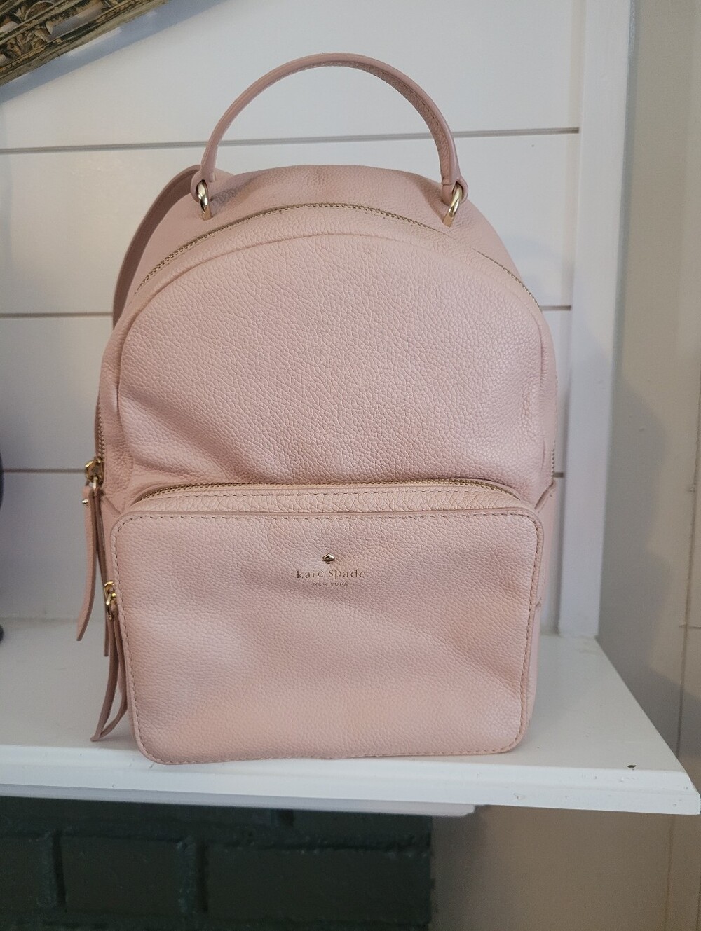 Kate Spade Blush Pink Pebble Leather Mini Backpack
